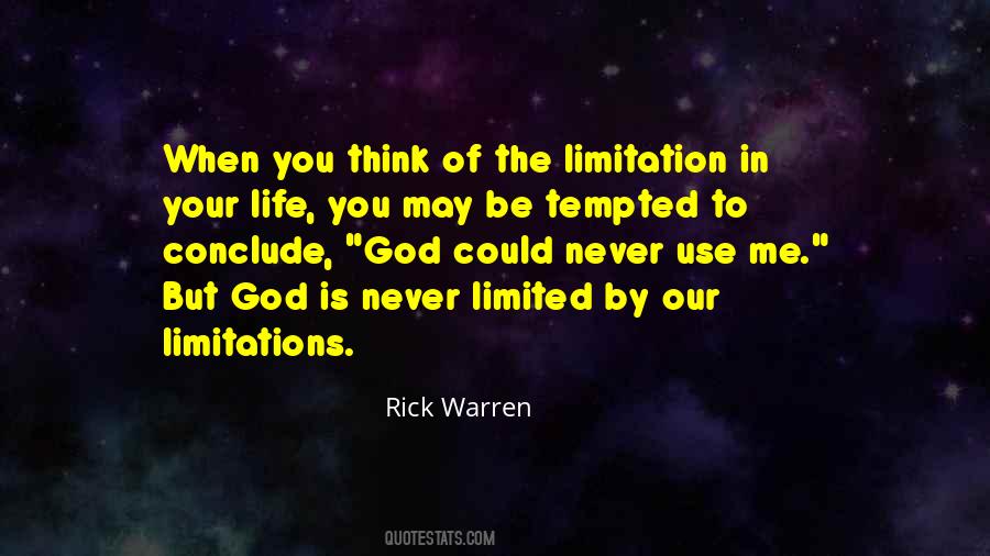 Life Limitations Quotes #861213