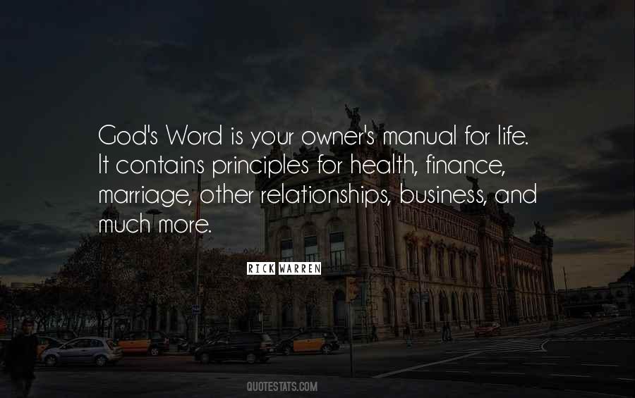 Life Manual Quotes #496567
