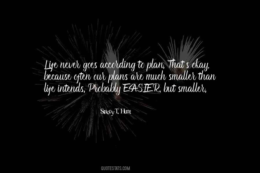 Life Never Goes According To Plan Quotes #935339