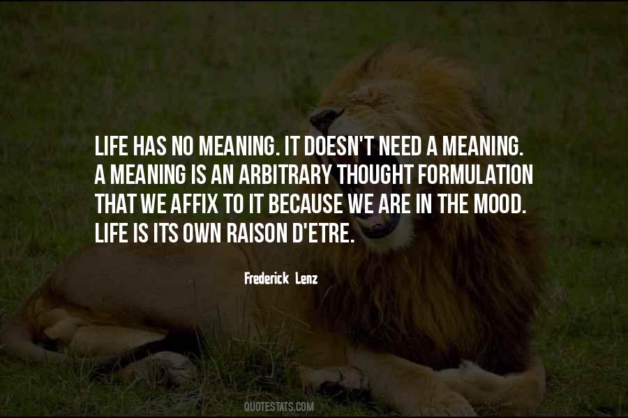 Life No Meaning Quotes #579241