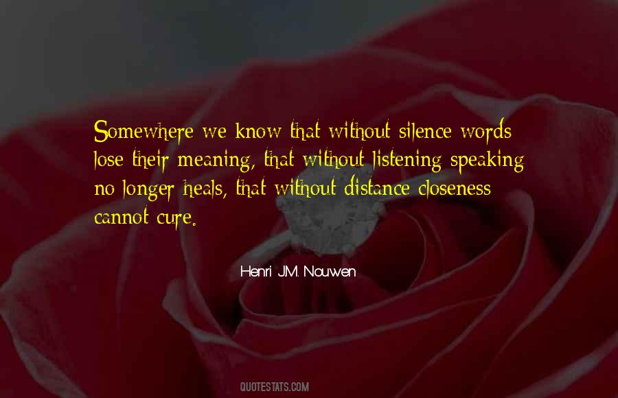 Quotes About Distance And Silence #884386