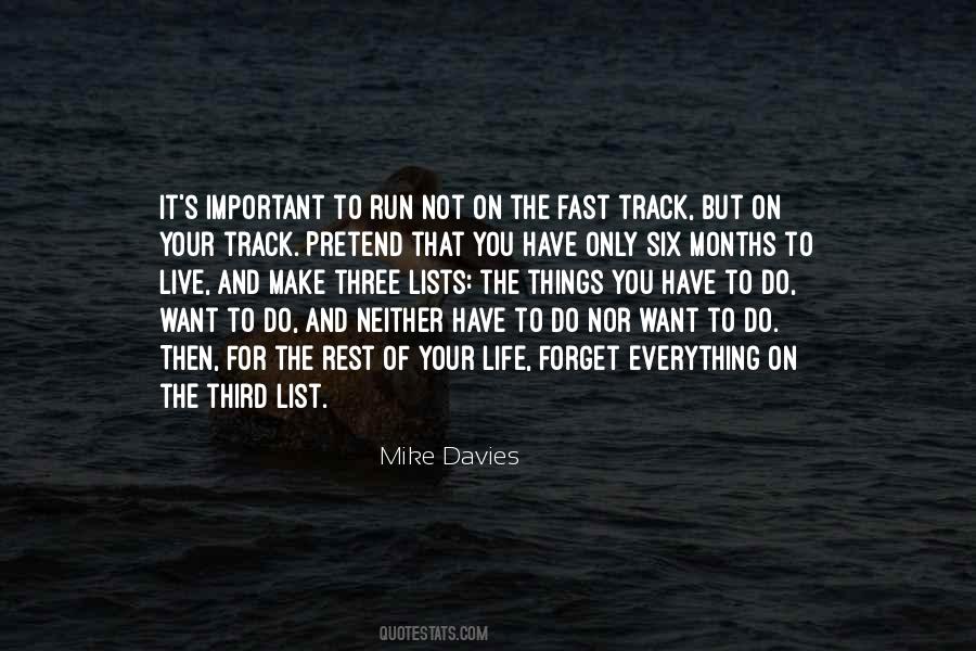 Life Off Track Quotes #480209