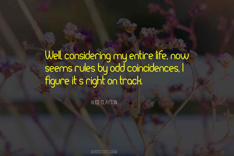 Life Off Track Quotes #487194