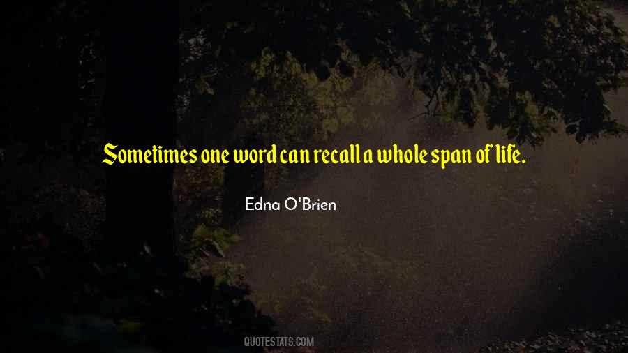 Life One Word Quotes #160884