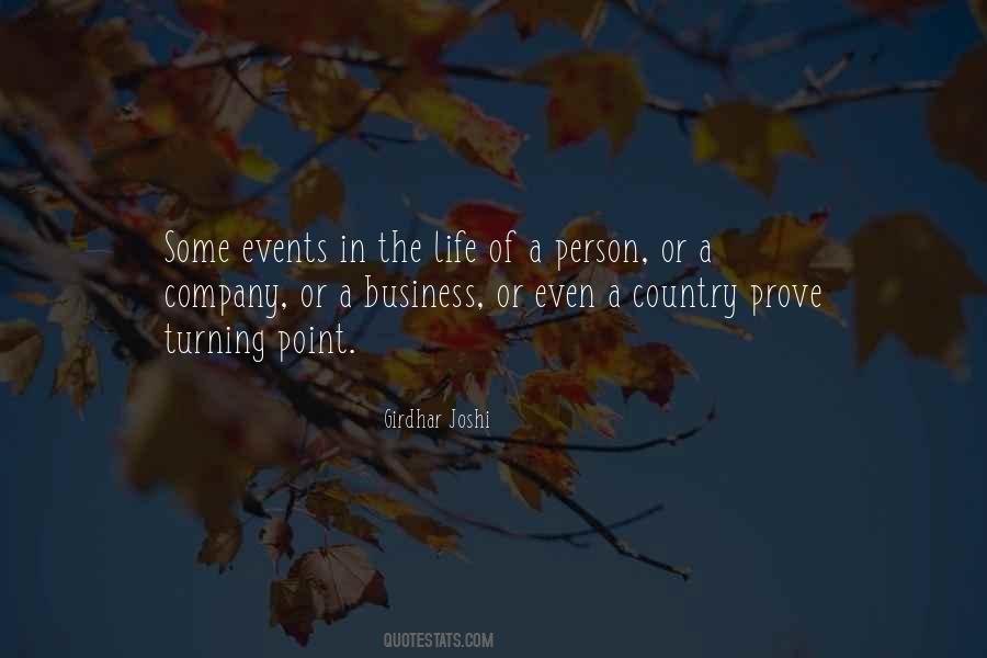Life Turning Point Quotes #1533023