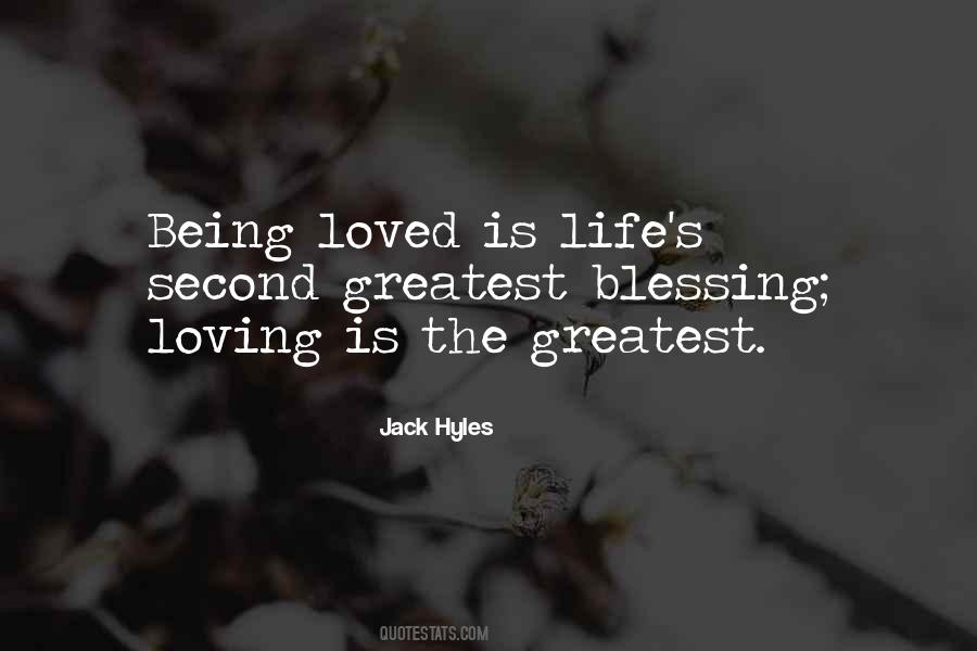 Life's Greatest Blessing Quotes #1570415