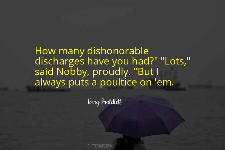 Quotes About Dishonorable #404359