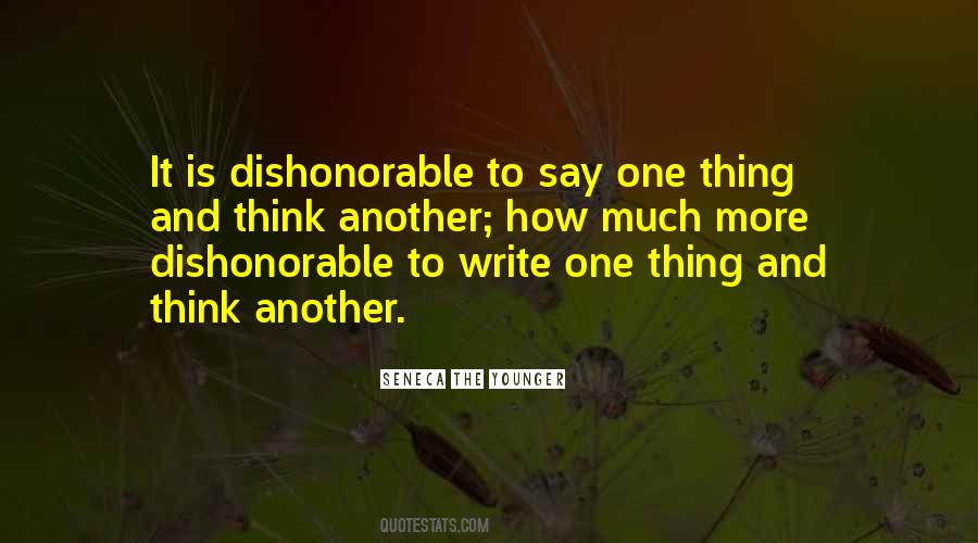 Quotes About Dishonorable #536459