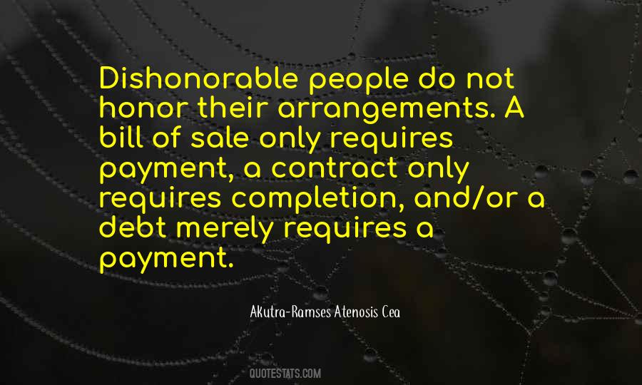 Quotes About Dishonorable #877481