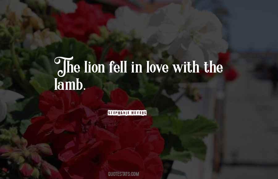 Lion And Lamb Quotes #143014