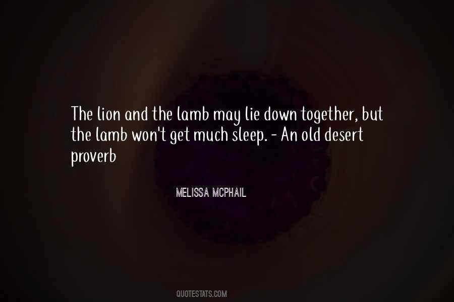 Lion And Lamb Quotes #1685148