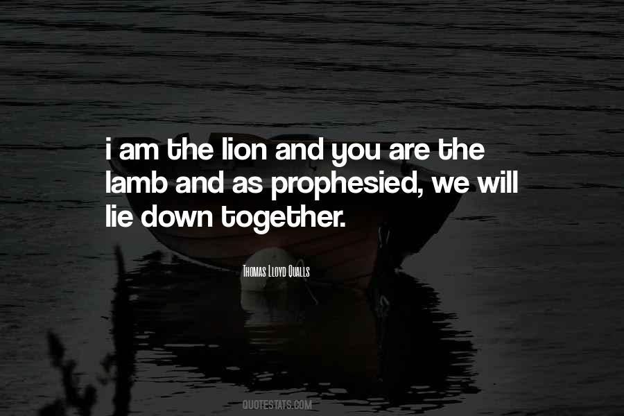 Lion And Lamb Quotes #200336