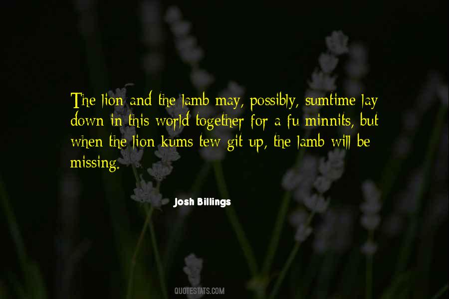 Lion And Lamb Quotes #963861