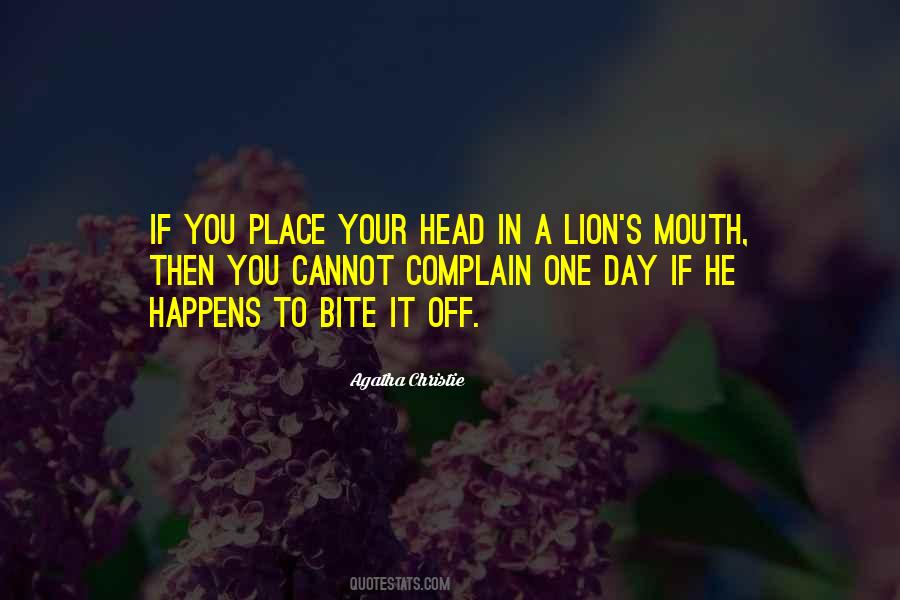 Lion Head Quotes #440336
