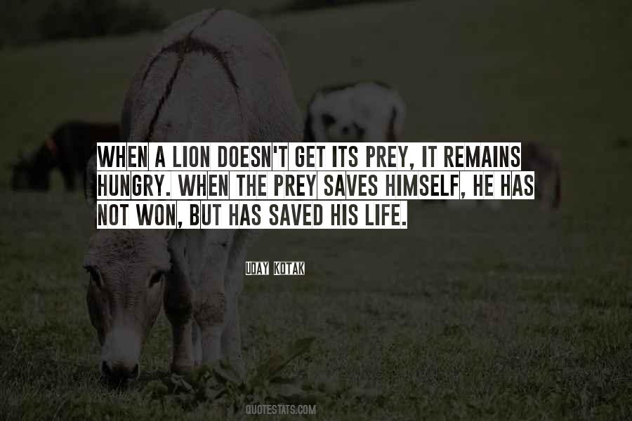 Lion Prey Quotes #1387735