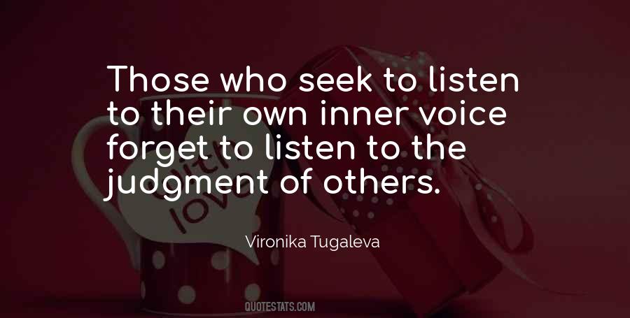 Listen Inner Voice Quotes #258979
