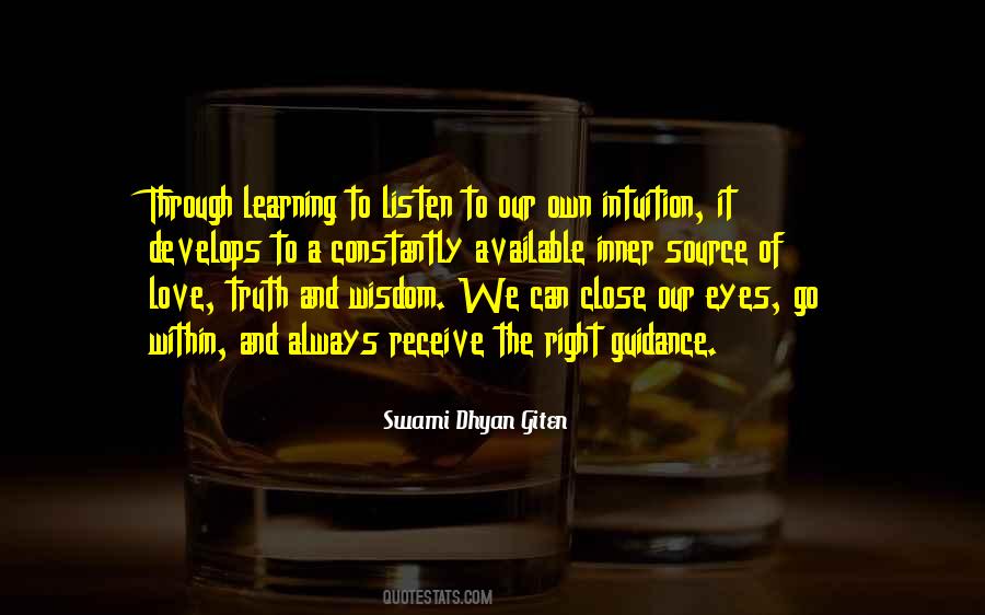 Listen To Your Intuition Quotes #1669718