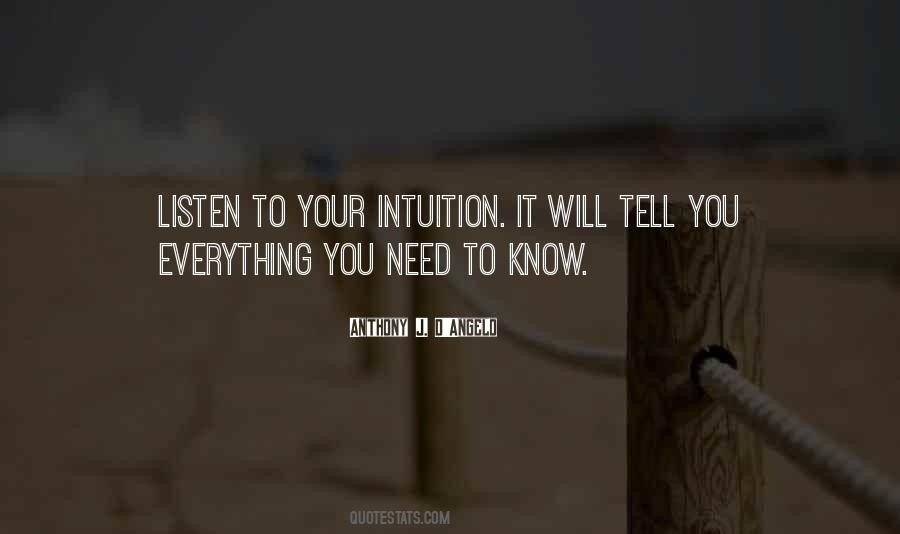 Listen To Your Intuition Quotes #1755243