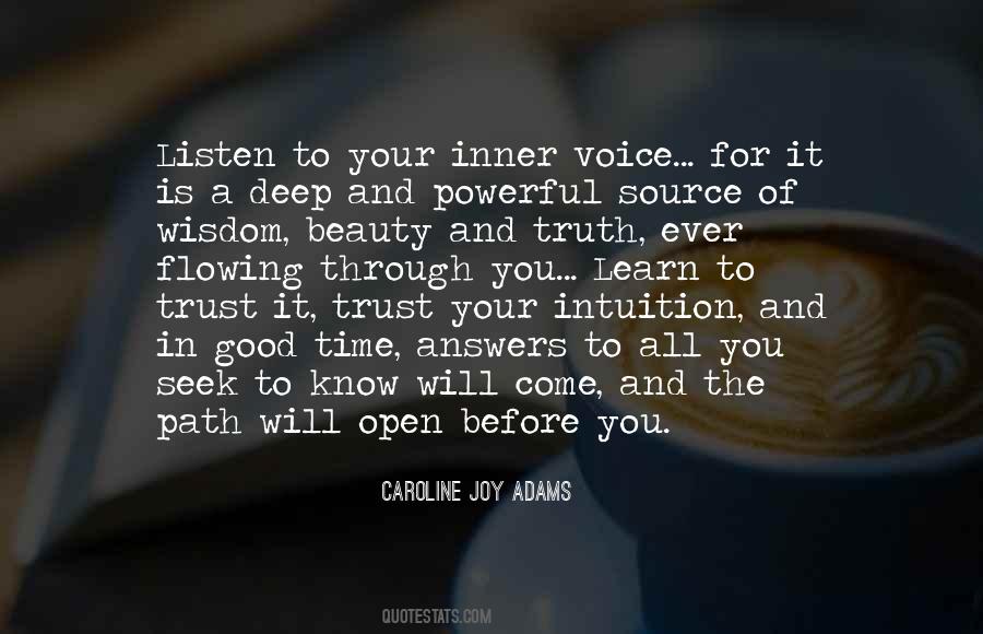 Listen To Your Intuition Quotes #195569