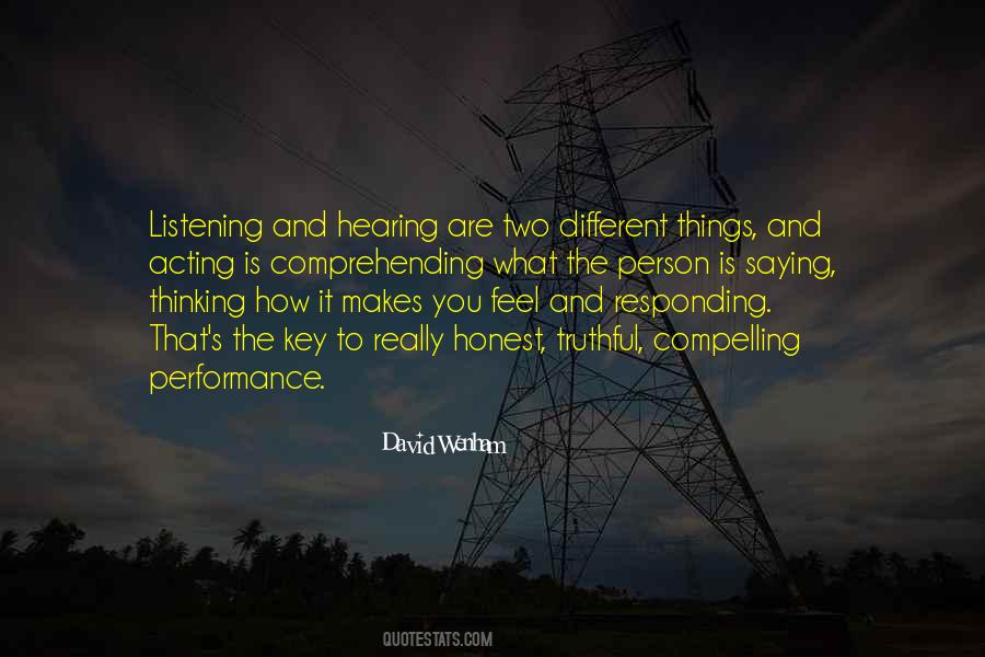 Listening Vs Hearing Quotes #1521389