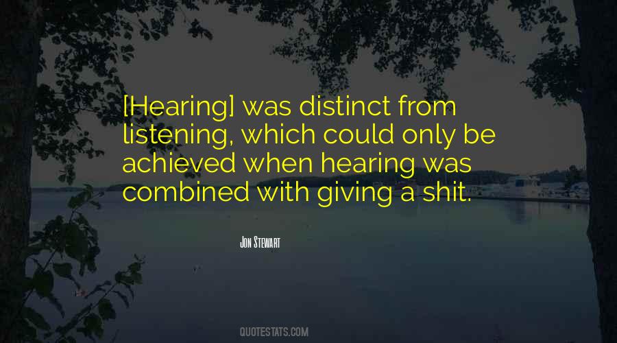 Listening Vs Hearing Quotes #740555