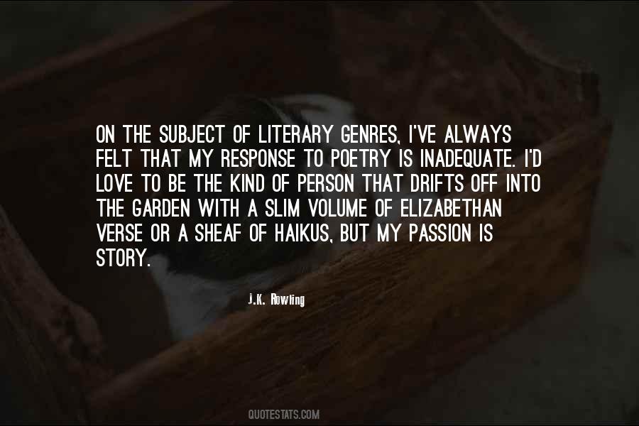 Literary Genres Quotes #363783