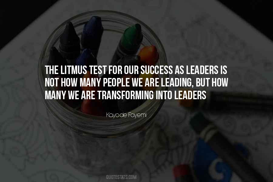 Litmus Test Quotes #511345