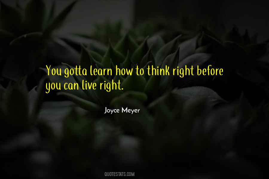Live Right Quotes #1547319