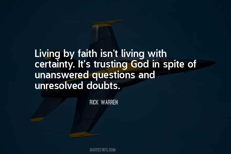 Living With Faith Quotes #1470778