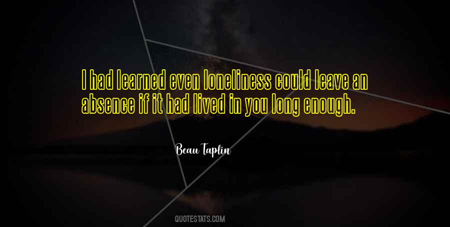 Long Absence Quotes #1210765