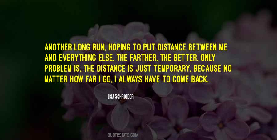 Long Distance Run Quotes #1709205