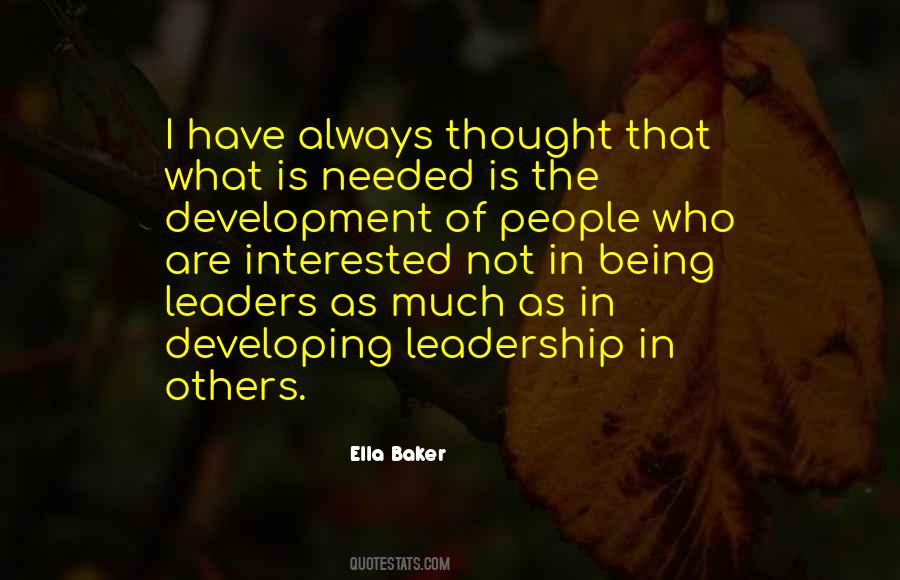 Quotes About Developing Leadership #953187