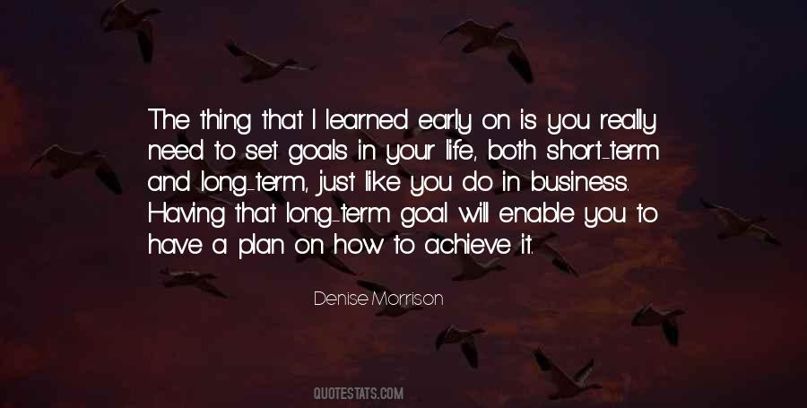 Long Term Goal Quotes #892809