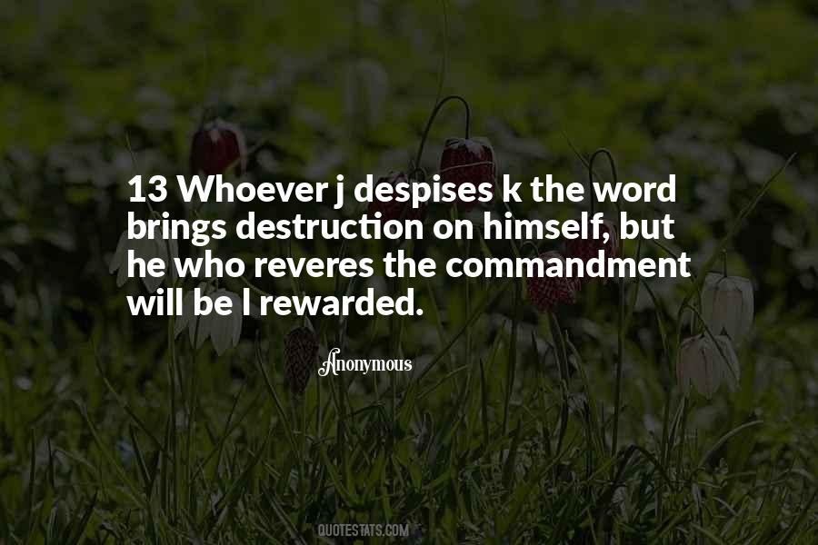 Quotes About Despises #1383464