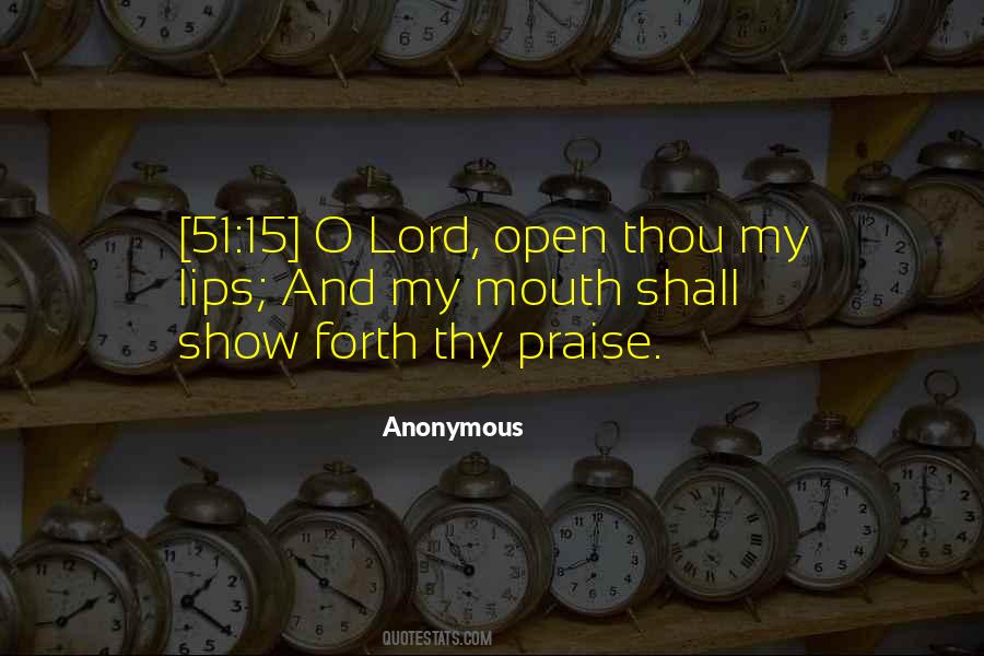 Lord Praise Quotes #208912