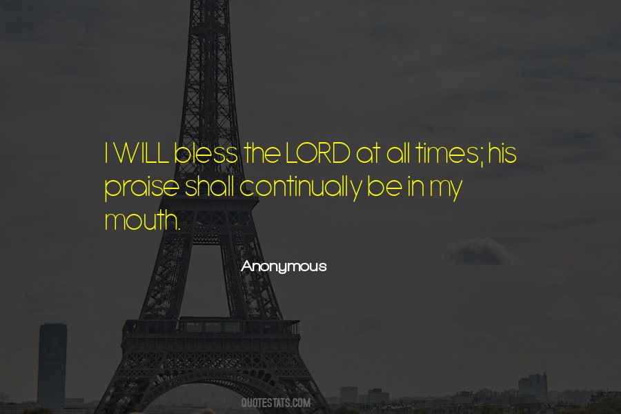 Lord Praise Quotes #557314