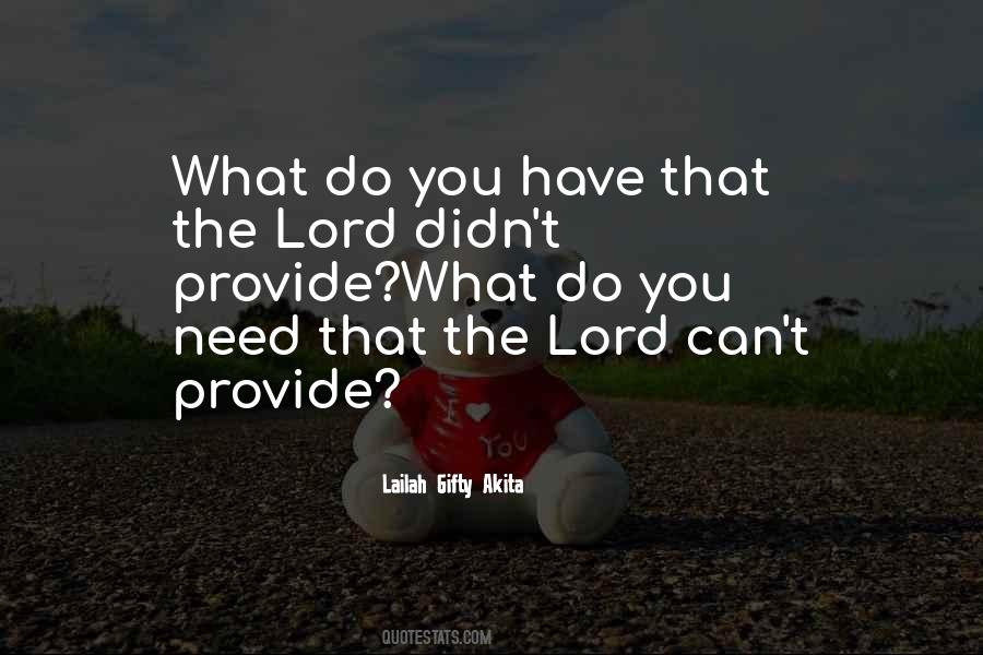 Lord Will Provide Quotes #377039