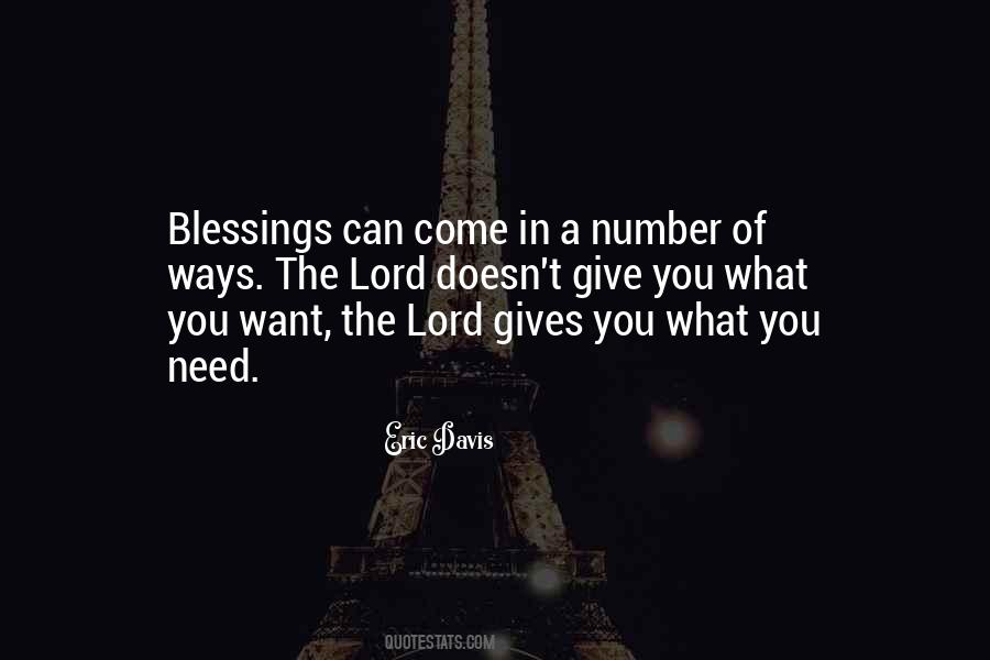 Lord's Blessings Quotes #971013