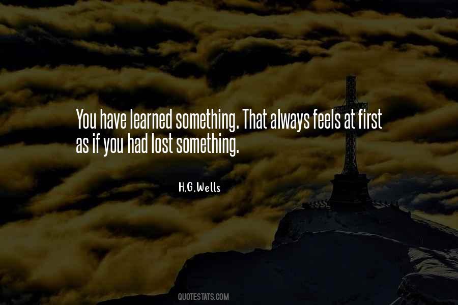 Lost Something Quotes #1482505