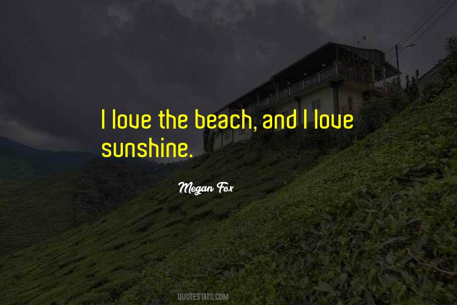 Love Beach Quotes #783950