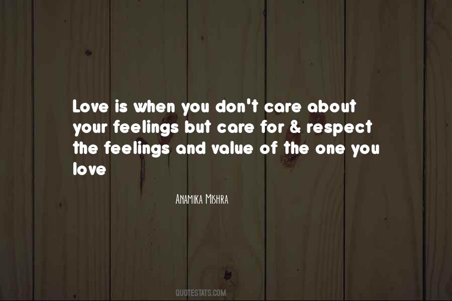 Love Care Respect Quotes #28087