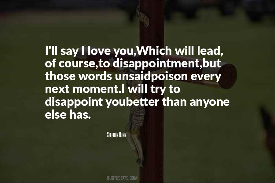 Love Disappoint Quotes #1066495