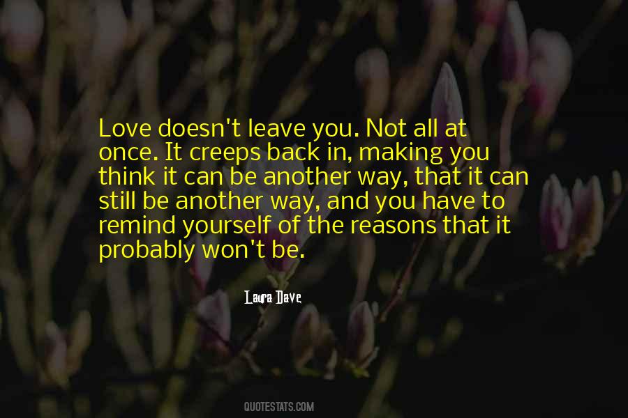 Love Doesn't Leave Quotes #1632064