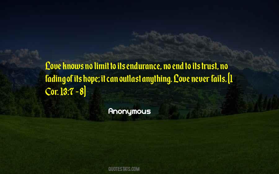 Love Endurance Quotes #1273019
