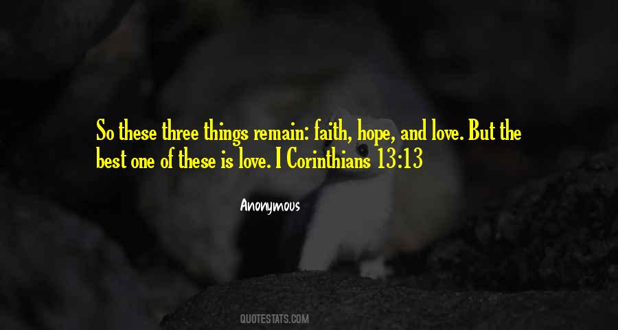 Love Faith Hope Quotes #365001