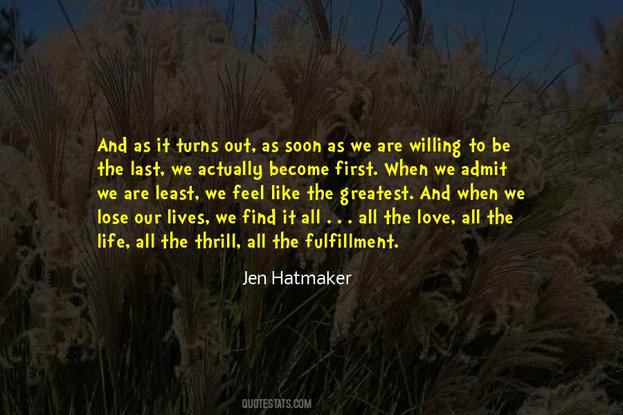 Love Fulfillment Quotes #1502726