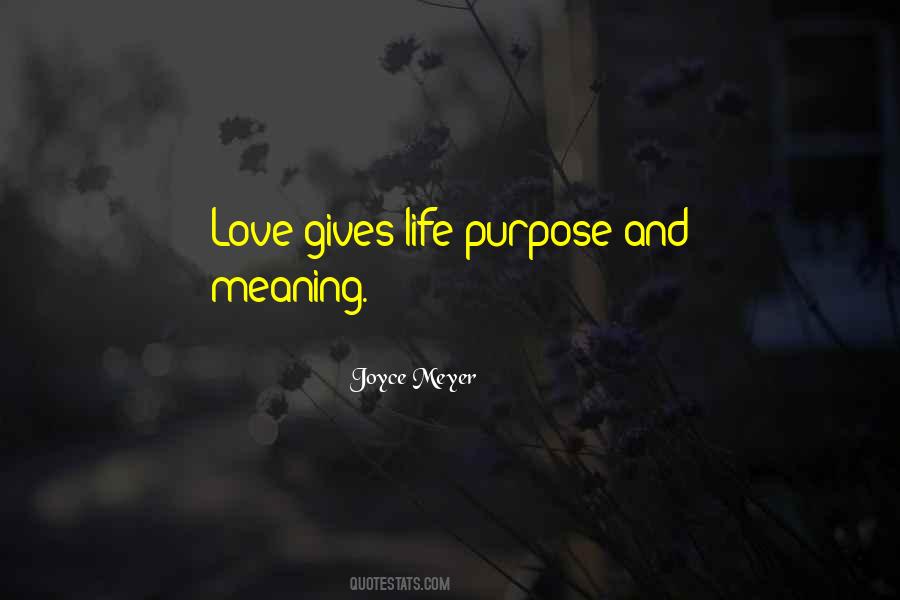 Love Gives Meaning To Life Quotes #329397