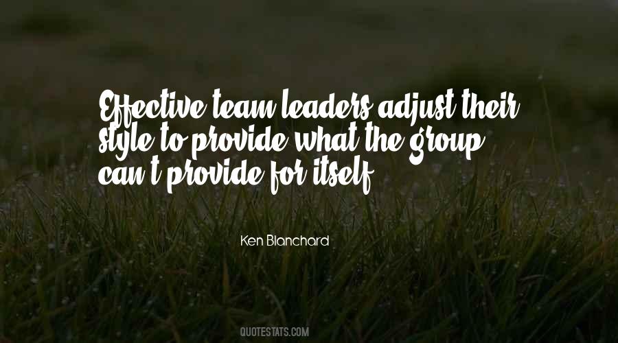 Quotes About Team Leaders #345360