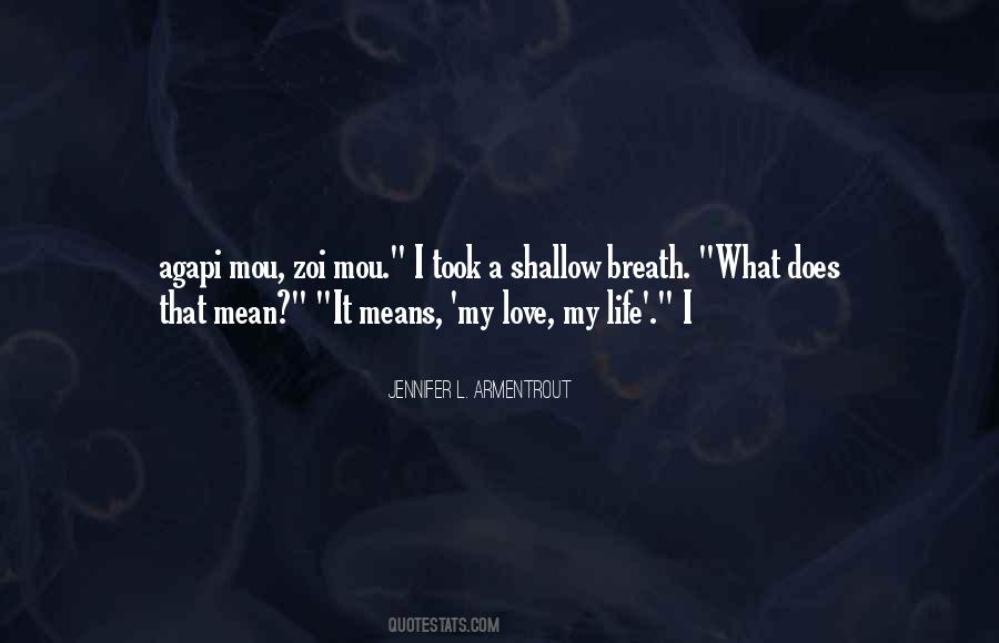Love Means Life Quotes #504793