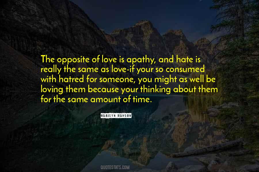 Love More Hate Less Quotes #2623